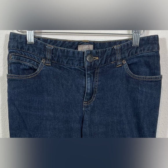 J.Jill Flare Leg Dark Wash Stretch Womens 2 Blue Jean Denim EUC Preppy Low Rise - Picture 4 of 11